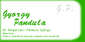 gyorgy pandula business card